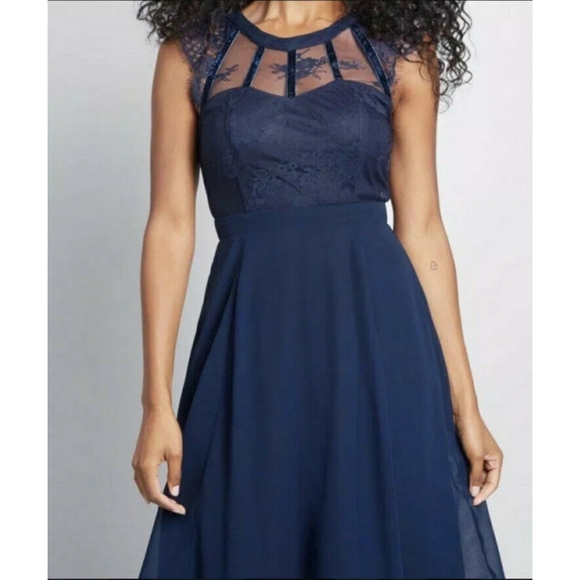 NWOT ModCloth Sophisticated Spin A-Line Dress - Picture 3 of 5